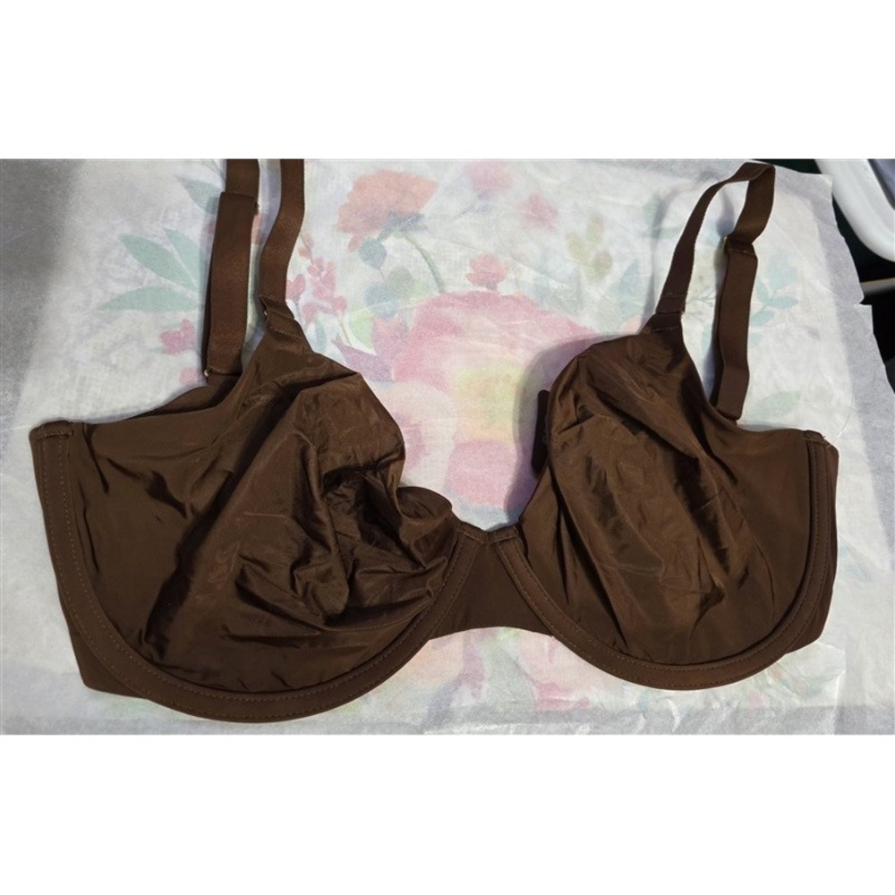 NWOT CUUP 32E The Scoop Brown Microfiber Underwire Bra 132113